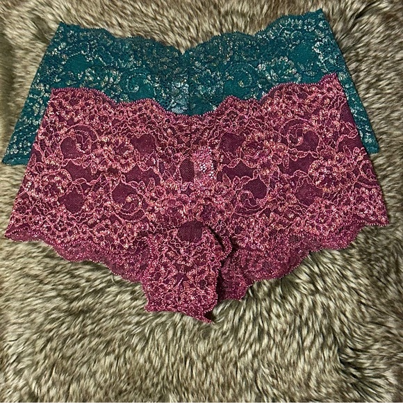 Victoria's Secret Lace Panty Bundle x2 Panties Size Small - Picture 1 of 6